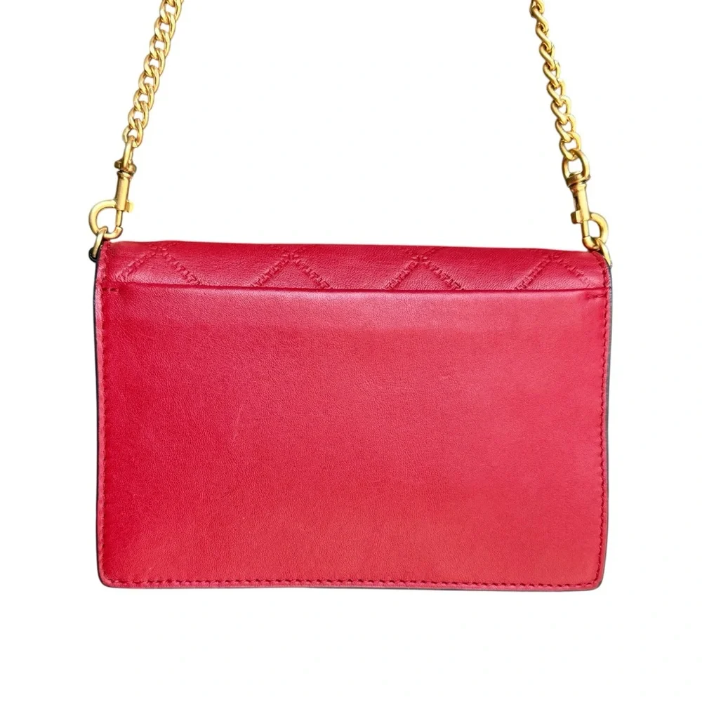 Tory Burch Georgia Turn Lock Mini Bag Red Crossbody